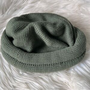 Jean-Charles Brusseau Stylish Olive Women's Knit Beanie Cap Vintage
